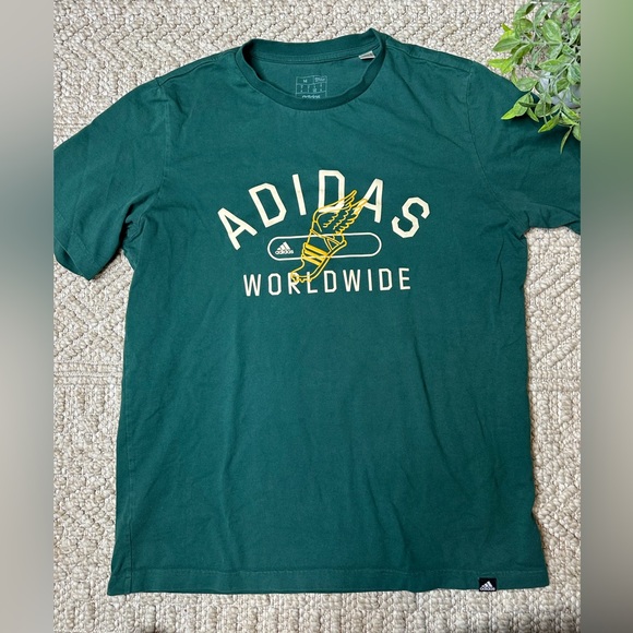 adidas Other - Adidas Men's Dark Green Tee with Gold Accents